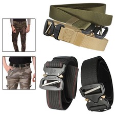 Men Quick Release Tactical Belt Webbing Nylon Work Military Waistbelt