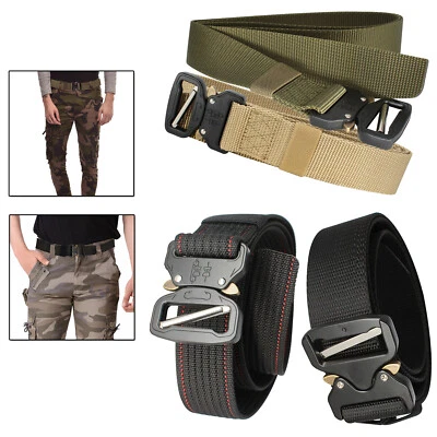 Ceinture Tactique À Libération Rapide En Nylon Pour Hommes - Photo 1/4