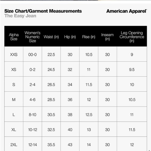 Neu ohne Etikett American Apparel The Easy Jeans hoher Bund Stretch Skinny blau Größe Large - Bild 7 von 16