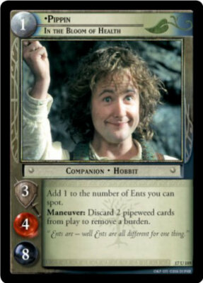 LOTR TCG ROS Rise of Saruman  Pippin IT Bloom of Health 17U109 played