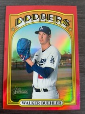 2021 Topps Heritage High Number Chrome Walker Buehler Red Refractor /372