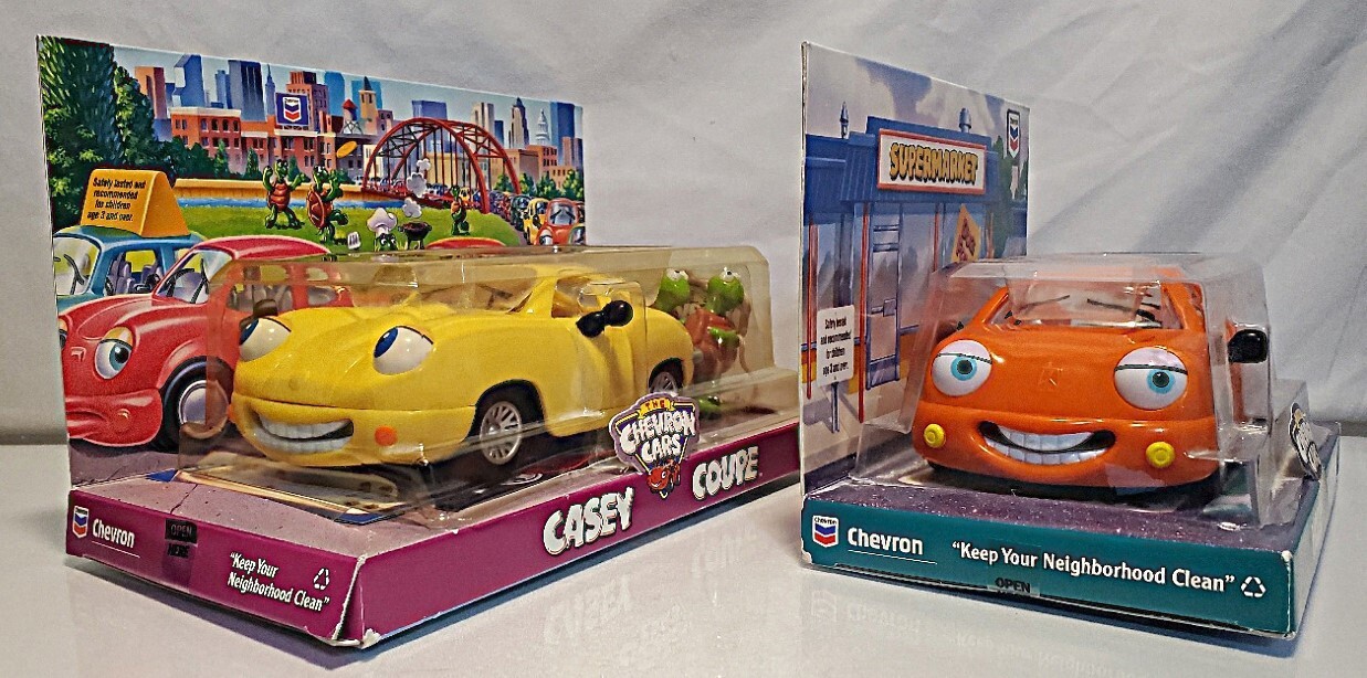 vintage chevron cars collectable toy-Casey Coupe & Holly Hatchback