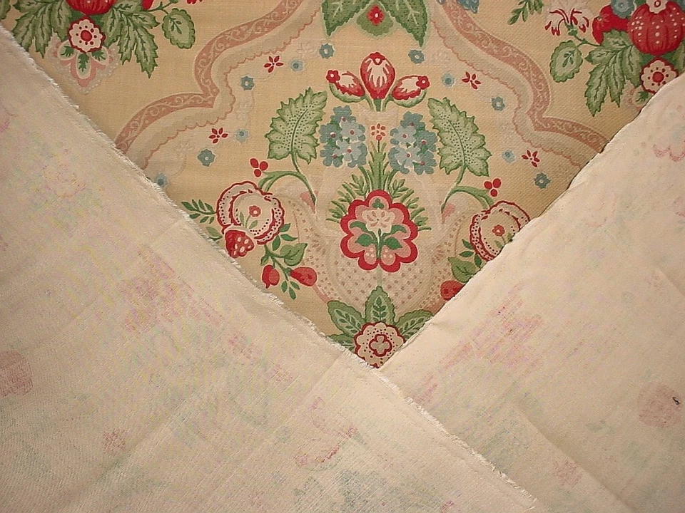 1-1/4Y Lee Jofa 2001124 Palazzo Coral Floral Linen Print Upholstery Fabric - Image 3 of 4