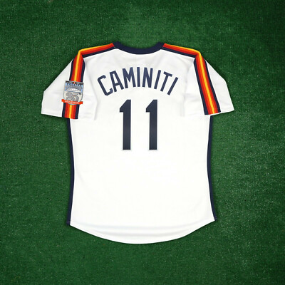 Ken Caminiti 1990 Houston Astros 25th Anniv. Cooperstown Men's Home White Jersey