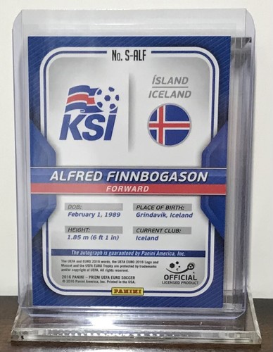 Alfred Finnbogason Panini Prizm 2016 euro automático #S-Alf Islandia FC Augsburgo - Imagen 5 de 5