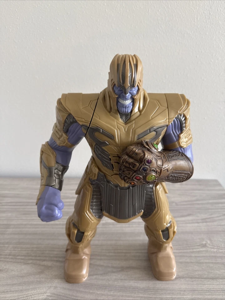 Marvel Avengers Endgame Titan Hero Thanos 14" Figure Power Punch Sound Hasbro   - Image 3 of 4