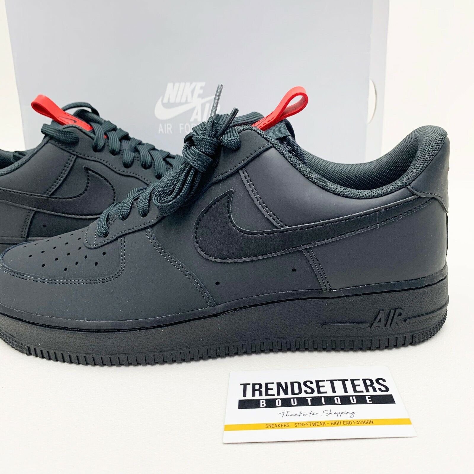 NIKE FORCE 1 07 nos Reino AIR 6.5-12 Negro Rojo Gris Antracita BQ4326-001 Mens tamaño | eBay