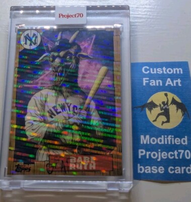 1/1 Custom Topps Project70 Babe Ruth #666 Alex Pardee Mod Refractor  **READ**