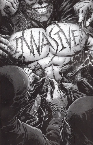 Invasive #1 cover E Level b&w 15 copy incentive variant Bunn surgical horror Oni