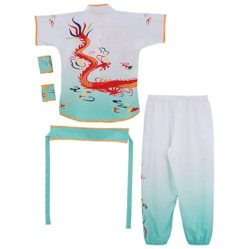 Unisex Kids Kung Fu Suit Performance Set Martial Arts Outfit Boys Pants Girls - Picture 73 of 84