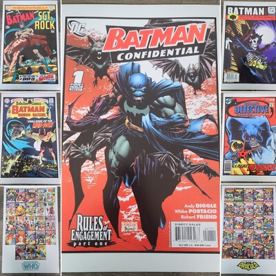 Lot of 7 Comic Book Cover Poster Print 11''x17'' Batman Dr Who Dracula
