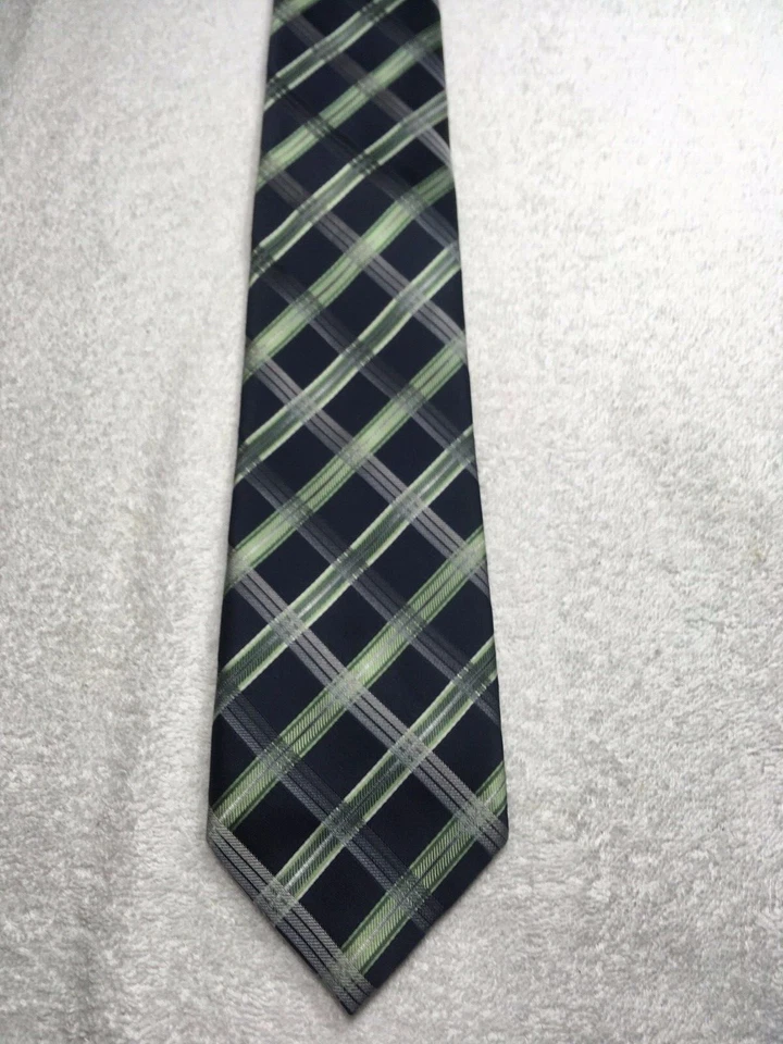 CORBATA CROFT AND BARROW HOMBRE AZUL MARINO CON VERDE Y GRIS 3,25 X 61 Foto 2 de 4