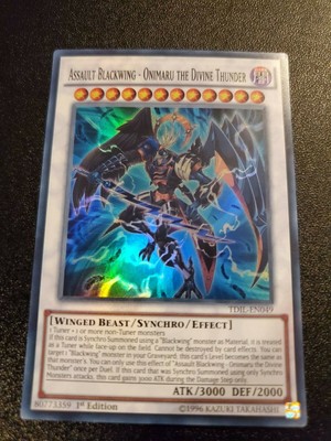 Assault Blackwing Onimaru The Divine Thunder 3x Tdil En049 Super Rare 1st Ed 3x Toys Hobbies Fzgil Collectible Card Games