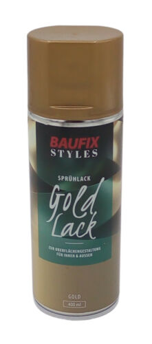 Baufix Gold Silber Lackspray 400ml Farbspray Sprühdose Lack Buntlack Sprühfarbe - Bild 2 von 3