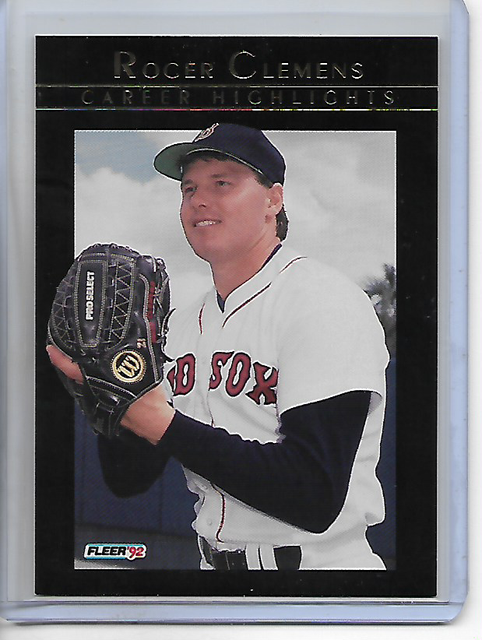 1992 Fleer Roger Clemens Career Highlights Insert Card 14 EBay