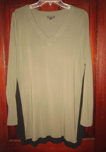 J. Jill Wearever Collection Gr. L Stretch Strick Tunika Top Bluse Shirt Colorblock