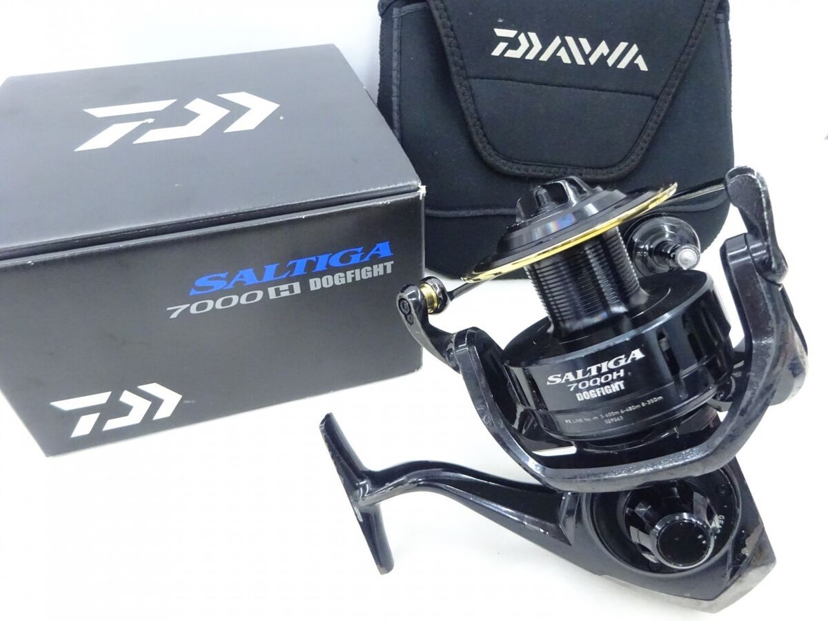DAIWA 15 Saltiga 7000H Dogfight Big Gme Reel Used From Japan DAIWA 15 Saltiga 7000H Dogfight Big Gme Reel Used From Japan