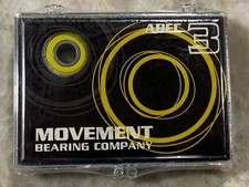 Movement Bearing Co ABEC 3 Skateboard 8-Pack Bearing Kit w/Spacers Washers NEW