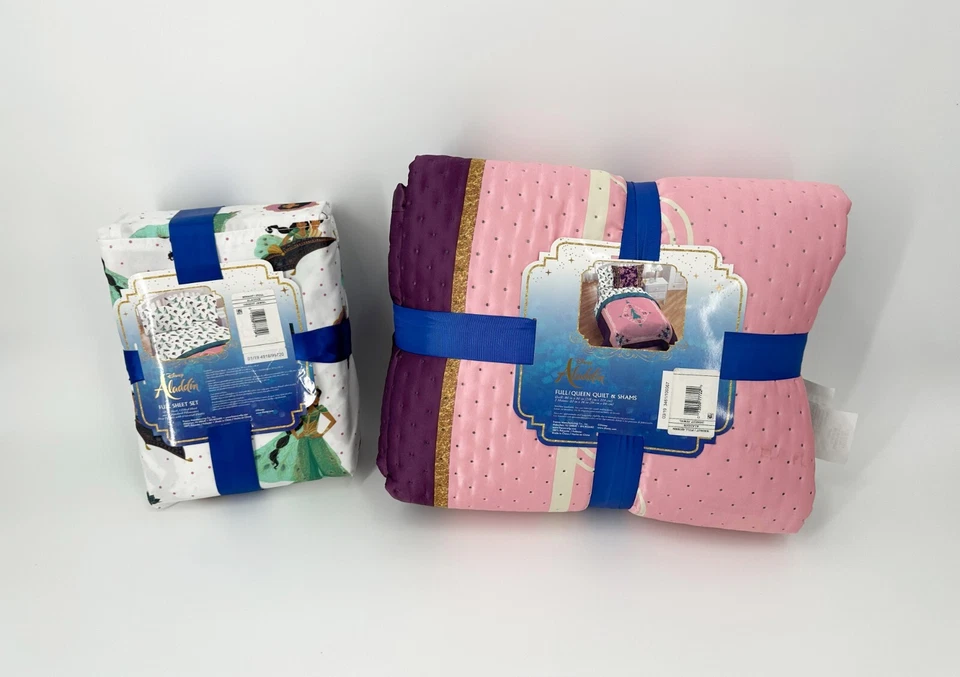 Nuevo edredón completo Disney Aladdin DESERT JEWEL, 2 fundas estándar y juego completo de sábanas Foto 2 de 4
