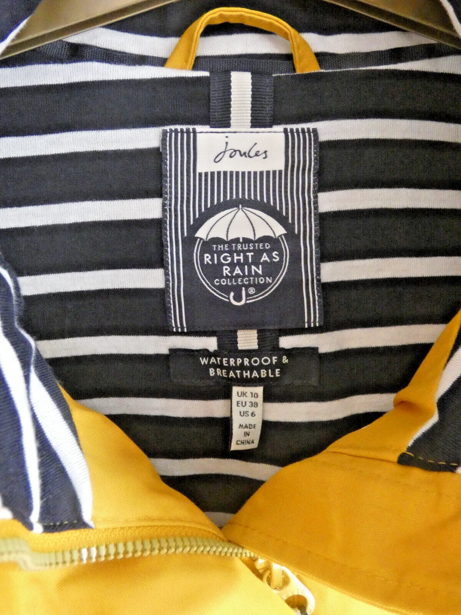 Joules coast mid length waterproof jacket antique best sale gold