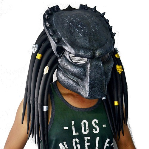 Predator Motorcycle Helmet Dress Up Mask Cosplay Party Costume Props Halloween - Picture 8 of 11