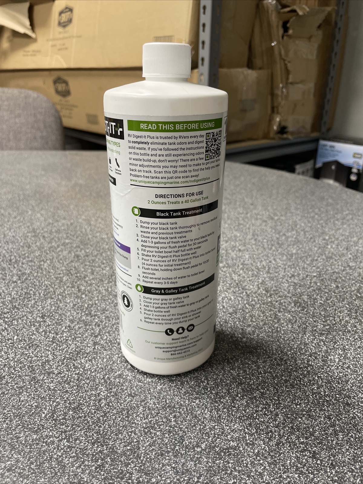 Unique RV DigestIt Holding Tank Treatment Liquid 16 Treatments, 32