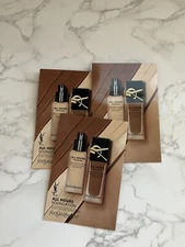 3x Yves Saint Laurent All Hours Luminous Matte Foundation Sample Card (6 Shades)