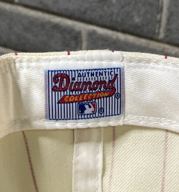 VTG Cincinnati Reds Wool Fitted MLB Hat New Era 5950 Diamond Collection 7 1/8 - Image 4 of 4