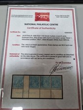 AUSTRALIA 4x KGV 1/4d Thick 1 Retouched John Ash Imprint SWM MNH/MLH Certificate