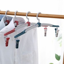 Portable Travel Hanger Folding Clothes Hangers with Clip for Travel and Outdoor