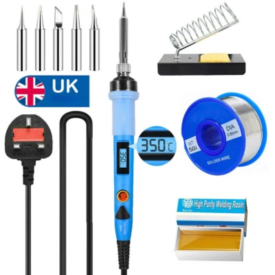SREMTCH 80W LCD Soldering Iron Electronic Solder Wire Adjustable Temperature Switch Kit