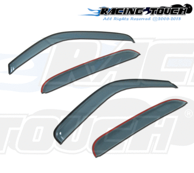 S SIZVER Out-Channel Smoked Acrylic Window Deflector Visors Rain Guards Compatible with 2019/&UP Silveardo Sierra 1500 Crew CAB