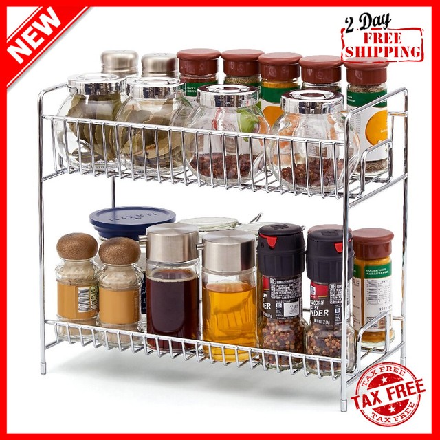 2 Tier Standing Rack Ezoware Kitchen Bathroom Countertop Storage