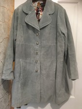 Beautiful Pale Blue Suede Coat Size 2xl (20)