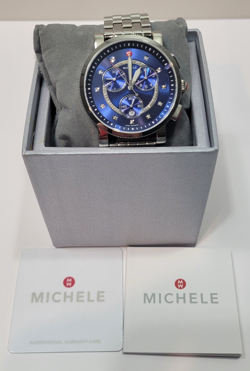 Michele Sport Sail 42mm .13 Ct Diamond 4 Jewels Quartz  display picture 2