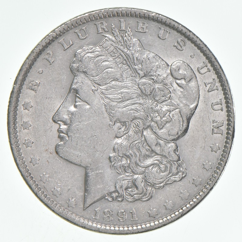 AU+ 1891 (P) Morgan Silver Dollar (1 coin) *4300