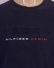 vintage 90s 00s Y2K Tommy Hilfiger T-Shirt Spell Out Logo Hilfiger Denim SZ XXL