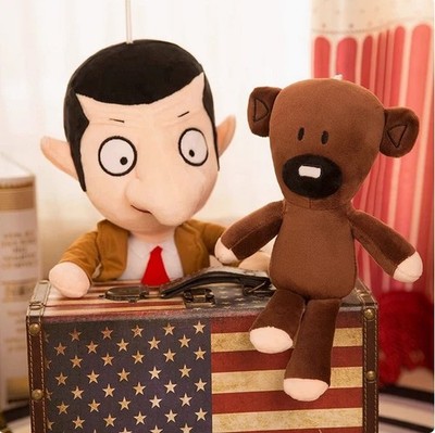 2pcs/set Mr. Bean and Brown Teddy Bear Cute Plush Stuffed Bear Plush Toys 30cm