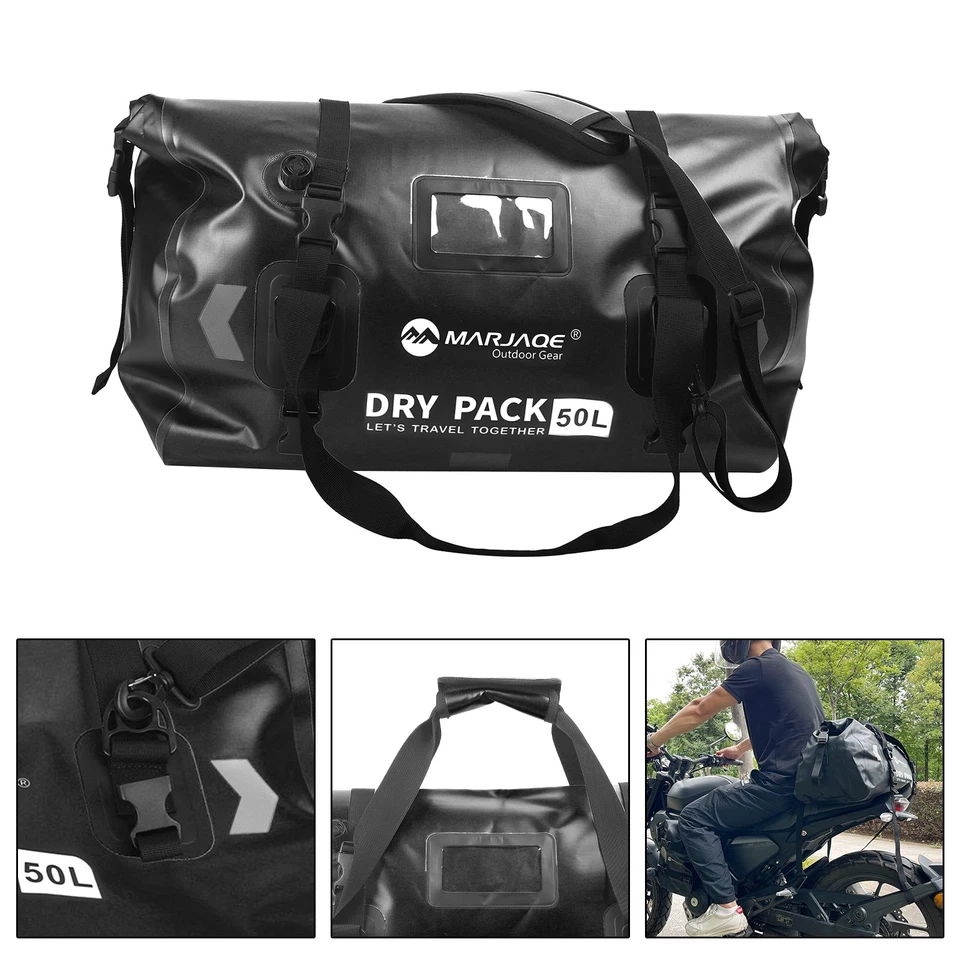 Side Tail Bag Saddlebag Color Matching Luggage 50L For Scooter Motorcycle E6 - Image 3 of 4
