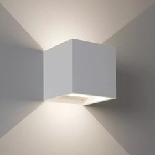 APPLIQUE CUBO LED 12W FARO FARETTO LAMPADA DA PARETE MURO DOPPIA LUCE IP65