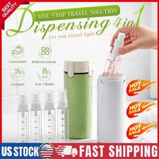 4 in 1 Travel Dispenser, 4 Pack 30ML Travel Bottles for Toiletries Containers ET