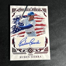 2025 Panini Boys Of Summer Ruben Sierra Red Auto /75 Texas Rangers 