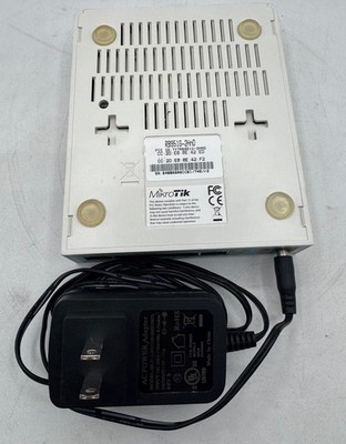 MikroTik RB951G-2HnD Wireless Router 5-Port Gigabit 2.4GHz Tested w/ Adapter