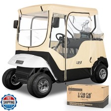 10L0L 2 Passenger Golf Cart Enclosure for EZGO TXT and RXV, 600D Waterproof G