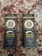 2 PK Arches & Halos Luxury Brow Building Pomade 0.106 Oz Each Dark Brown