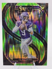 2024 Panini Select - Premier Level J.J. McCarthy #134 Neon Green