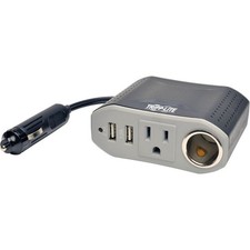 Tripp Lite 100W PowerVerter Ultra-Compact Car Inverter with Outlet  2 USB Ports