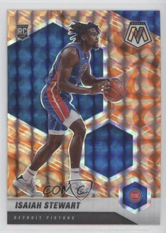2020-21 Panini Mosaic Reactive Orange Prizm Isaiah Stewart #223 Rookie RC 10l8