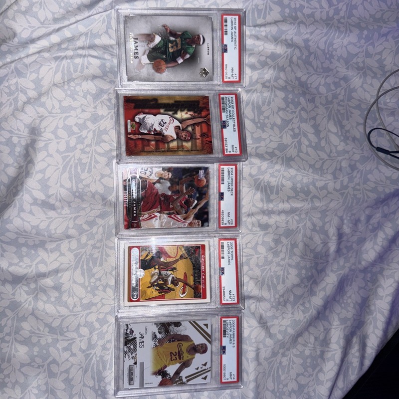 LeBron James PSA Lot Of 5 From 2003-2009