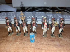 1930s Mignot Napoleonic French Military Band Lead Toy Soldiers Lot of 8